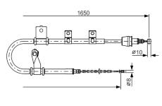 Tažné lanko, parkovací brzda BOSCH 1 987 482 210
