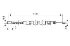 Tažné lanko, parkovací brzda BOSCH 1 987 482 215