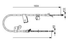 Tažné lanko, parkovací brzda BOSCH 1 987 482 220