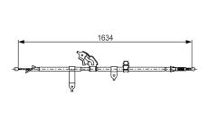 Tažné lanko, parkovací brzda BOSCH 1 987 482 222