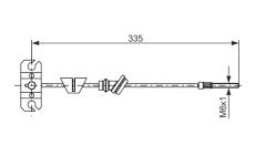 Tažné lanko, parkovací brzda BOSCH 1 987 482 225