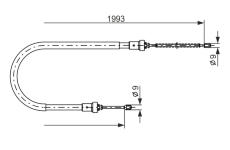 Tažné lanko, parkovací brzda BOSCH 1 987 482 233