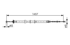 Tažné lanko, parkovací brzda BOSCH 1 987 482 236