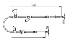 Tažné lanko, parkovací brzda BOSCH 1 987 482 247