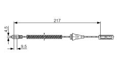 Tažné lanko, parkovací brzda BOSCH 1 987 482 251