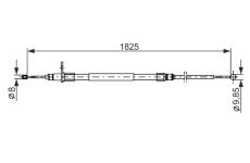 Tažné lanko, parkovací brzda BOSCH 1 987 482 254