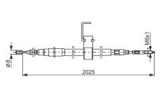 Tažné lanko, parkovací brzda BOSCH 1 987 482 256
