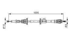 żażné lanko parkovacej brzdy BOSCH 1 987 482 262