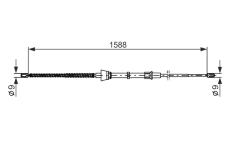 Tažné lanko, parkovací brzda BOSCH 1 987 482 266