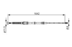 Tažné lanko, parkovací brzda BOSCH 1 987 482 267