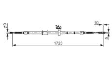 Tažné lanko, parkovací brzda BOSCH 1 987 482 269