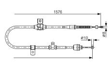 Tažné lanko, parkovací brzda BOSCH 1 987 482 270