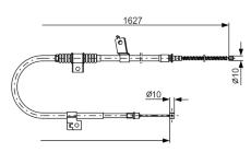 żażné lanko parkovacej brzdy BOSCH 1 987 482 274