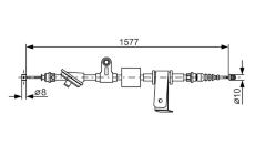 Tažné lanko, parkovací brzda BOSCH 1 987 482 286