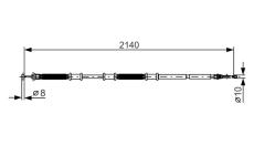 Tažné lanko, parkovací brzda BOSCH 1 987 482 287