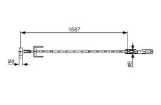 Tažné lanko, parkovací brzda BOSCH 1 987 482 292