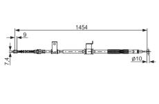Tažné lanko, parkovací brzda BOSCH 1 987 482 294