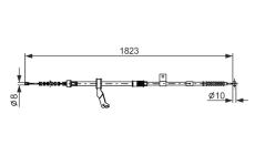 Tažné lanko, parkovací brzda BOSCH 1 987 482 295