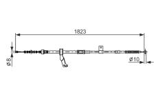 Tažné lanko, parkovací brzda BOSCH 1 987 482 297