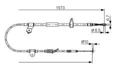 Tažné lanko, parkovací brzda BOSCH 1 987 482 299