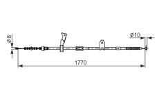 Tažné lanko, parkovací brzda BOSCH 1 987 482 300
