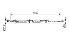 Tažné lanko, parkovací brzda Bosch 1987482302