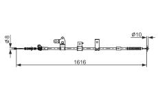 Tažné lanko, parkovací brzda BOSCH 1 987 482 307