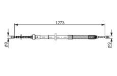 żażné lanko parkovacej brzdy BOSCH 1 987 482 308