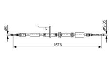 żażné lanko parkovacej brzdy BOSCH 1 987 482 314