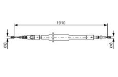 Tažné lanko, parkovací brzda BOSCH 1 987 482 318