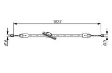 Tažné lanko, parkovací brzda BOSCH 1 987 482 330