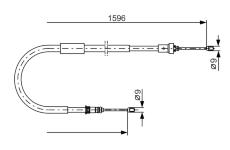 Tažné lanko, parkovací brzda BOSCH 1 987 482 334