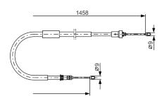 Tažné lanko, parkovací brzda BOSCH 1 987 482 335