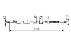 Tažné lanko, parkovací brzda BOSCH 1 987 482 343