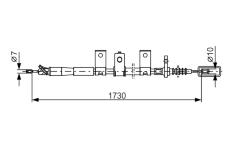 Tažné lanko, parkovací brzda BOSCH 1 987 482 344