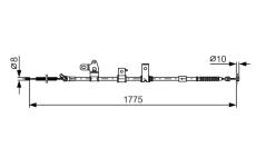 Tažné lanko, parkovací brzda Bosch 1987482347