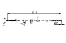 Tažné lanko, parkovací brzda Bosch 1987482348