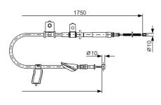 Tažné lanko, parkovací brzda Bosch 1987482351