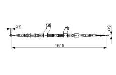 Tažné lanko, parkovací brzda BOSCH 1 987 482 353