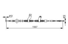 Tažné lanko, parkovací brzda BOSCH 1 987 482 354
