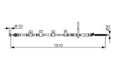 Tažné lanko, parkovací brzda Bosch 1987482356
