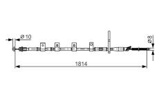 Tažné lanko, parkovací brzda Bosch 1987482357