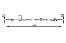 Tažné lanko, parkovací brzda BOSCH 1 987 482 363