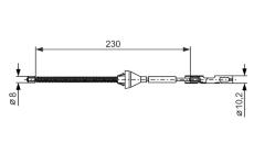 Tažné lanko, parkovací brzda BOSCH 1 987 482 370