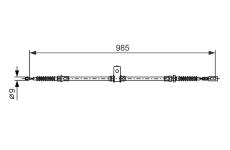 Tažné lanko, parkovací brzda BOSCH 1 987 482 395