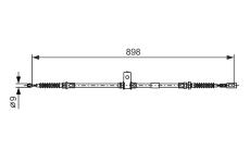 Tažné lanko, parkovací brzda BOSCH 1 987 482 397