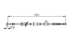 Tažné lanko, parkovací brzda BOSCH 1 987 482 400