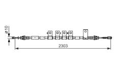 Tažné lanko, parkovací brzda BOSCH 1 987 482 403