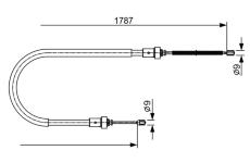 żażné lanko parkovacej brzdy BOSCH 1 987 482 410
