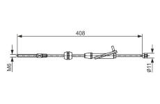 Tažné lanko, parkovací brzda BOSCH 1 987 482 421